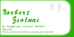 norbert zsolnai business card